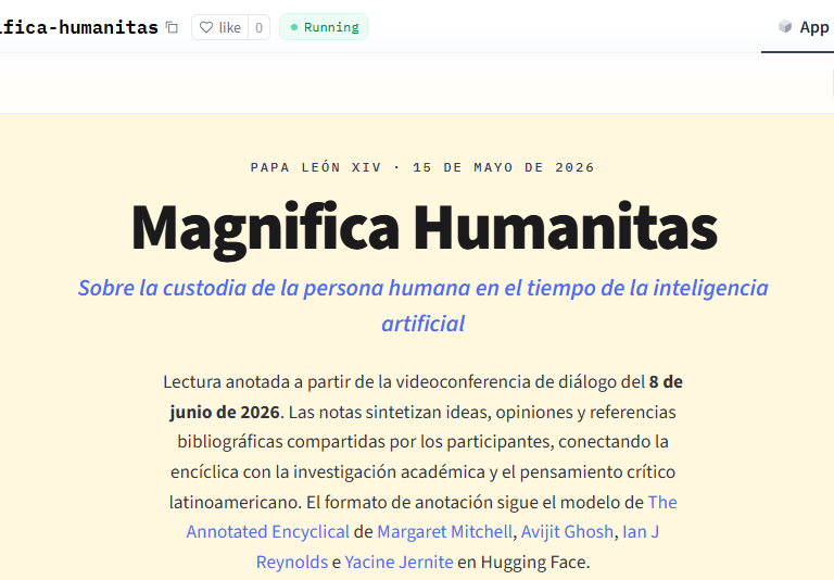 Encíclica anotada: una lectura colectiva de la Magnifica Humanitas